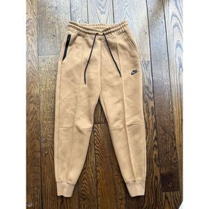 Nike Tech Fleece Joggers Size Small Womens Mid Rise Sportswear Flax Brown $120